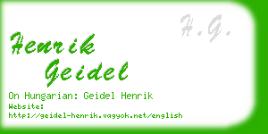 henrik geidel business card